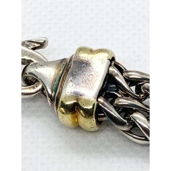 David Yurman Albion Double Chain Wheat Onyx Necklace Sterling Silver 925 14K 585 - Picture 12 of 16